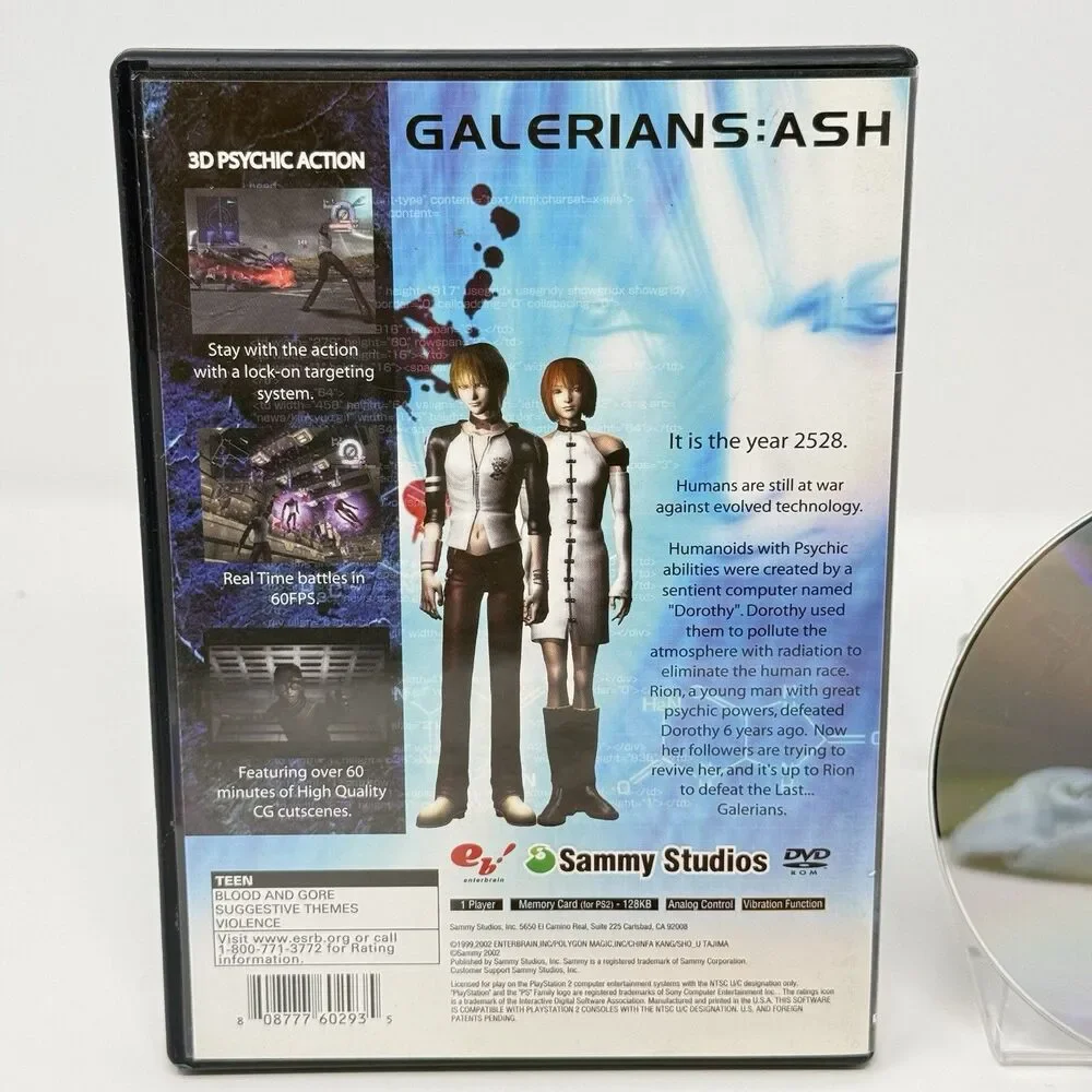 Galerians ASH PlayStation 2 PS2 Survival Horror Complete CIB Reg Card Tested